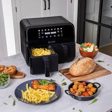 BluMill Dubbel AirFryer 1700W - Effektiv Dubbelbox för Hälsosam Matlagning